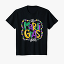 Its Mardi Gras Yall Tshirt Mardi Gras Party Mask Costume T-Shirt Size Youth M