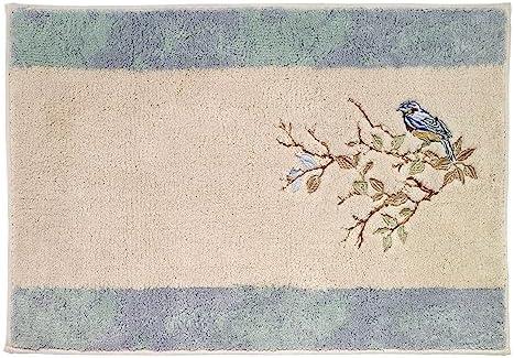 Avanti Linens - Bath Mat, Cotton Bath Rug, Bird Design Home Decor (Love Nest Collection, 20" x 30"), Size: 1'8" x 2'6" (Rectangular)