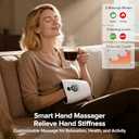 AERLANG Hand Massager, Birthday gifts for women Mom, Valentines Day Gifts for Her Hand Massage Machine with Heat and compression Electric Hand Massager for Arthritis and Carpal Tunnel Cordless Massagers (White)