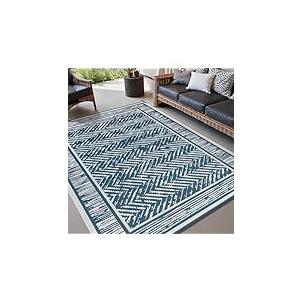 Outdoor Rug-8x10 ft Waterproof Patio Rug-Reversible Outdoor Carpet Plastic Straw Outside Rug-Camping Mat for RV Porch Balcony