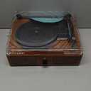 Vinyl Record Player Wireless Turntable with Built-in Speakers and USB Belt-Driven Vintage Phonograph Record Player 3 Speed for Entertainment and Home Decoration (Brown)