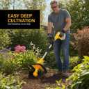 Cordless Tiller Cultivator, Compatible with Dewalt 20V Battery (Tool Only), 360RPM Folding Electric Garden Tiller, 9In Width & 6.3In Depth Battery Powered Soil Tiller for Lawn/Gardening