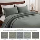 FDDX 100% Cotton Quilt Set Oversized King Size - Soft Lightweight Stripe Bedding Set, Classic Comforter Set for All Season with 2 Shams, Oversized Bedspread Coverlet, 120 x120 inches