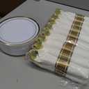 BESTVIP 700PCS Gold Plastic Dinnerware Set for 100 Guests, Disposable Plates for Party, Include: 200 Plastic Plates, 100 Pre Rolled Napkins with Gold Silverware, 100 Cups for Christmas, Halloween