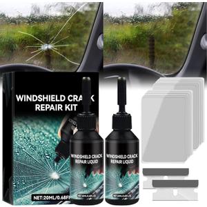 Upgrade Windshield Crack Repair Kit, Glass Repair Liquid for Cracks,Windshield Repair Kit for Chips and Cracks,Car Windshield Crack Gone Glass Repair Kit Nano Glass Repair Kit,Glass Repair Tool(2 Set)