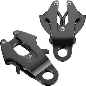 Reginary 2 Pcs Frog Clip Dog Leash Clip for Linking Quick Release Black Pet Collar Clasp Frog Cable Dog Leash Buckle Chain Replacement Clasp