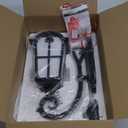 LONEDRUID Dusk to Dawn Sensor Outdoor Wall Light Fixtures Black Roman 17.71" H Exterior Wall Lantern Waterproof Sconce Porch Lights Wall Mount for House Garage Doorway, ETL Listed (Black & Gold Trim)