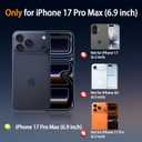 8 x PinLiSheng Matte Case for iPhone 17 Pro Max Case,Shockproof Protective Hard Back Slim Phone Case,Frosted Translucent Back Phone Cover, Anti-Fingerprint - Black