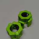Barbell Clamps 1 inch, Exercise Collars 1"(25mm) Quick Release Pair of Locking Collar Clips for Workout Weightlifting Fitness Training (Green)