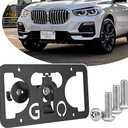 No Drill Anti-Theft Front Bumper License Plate Bracket Mount Kit - Grille Mount Compatible with BMW M2 M3 M4 M5 M6 X5M X6M or M-Sport M135i M235i M328i M335i M4xx M5xx Series M-Sport X5 X6, etc