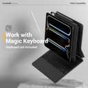 MAGEASY CoverBuddy Magic Keyboard Compatible Case for iPad Air 11" (M4 2026 / M3 2025 / M2 2024, 8th/7th/6th Gen) iPad Case fits Magic Keyboard with Pencil Holder Heat Dissipation (Leather White 5.05)