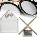 Wall Mount Drumstick Holder for Collection and Display, Drumstick Display Holder for Pair of Drumsticks and Postcard Photo, Unique for Drummer Gifts, Wall Mounted Drumstick Display Holder for Drummers