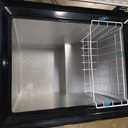 FRIGIDAIRE EFRF5003-BLACK Chest Deep Freezer-Garage-Ready, 5.0 Cu. Ft. Capacity, Black-Adjustable Thermostat-Removable Vinyl Coated Wire Basket-Easy Defrost Drain