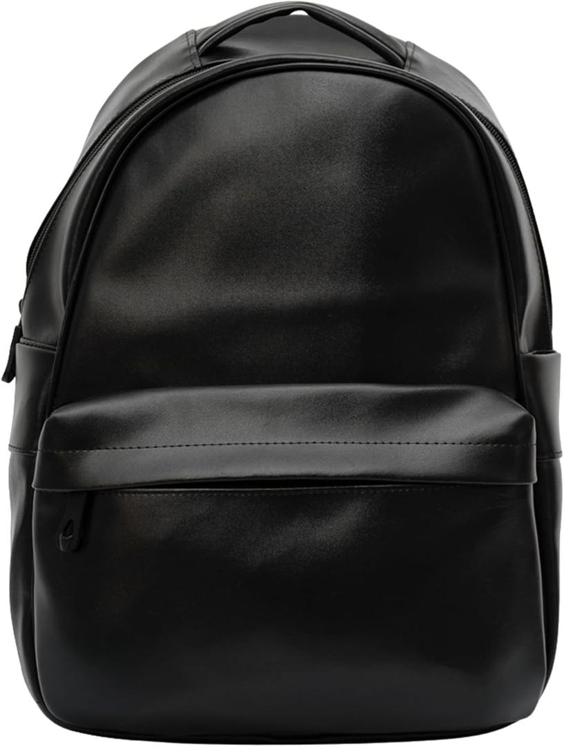 Slim Waterproof Leather Backpack for Men  Fits 13 Inch Laptop | Stylish & Durable Faux Leather Daypack with Anti-Theft Pocket  Perfect for Work, Travel & College