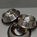 3Pcs Stainless Steel Dog Bowls Set - Non-Slip Food and Water Bowl 20 Oz - Dishwasher-Safe, Rust Resistant Metal Pet Bowls for Small/Medium/Large Sized Pets (Classic)