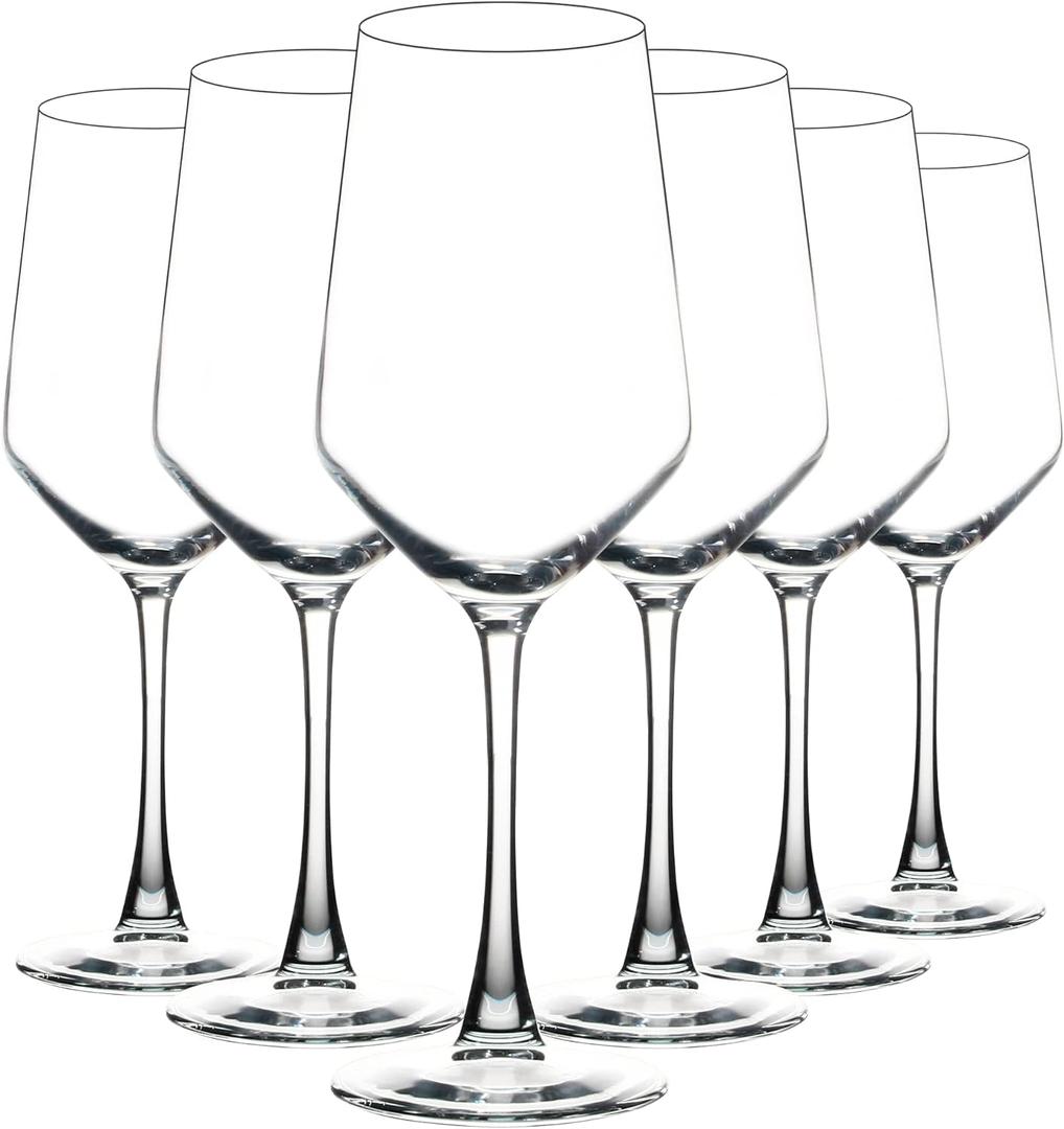 YANGNAY Wine Glasses Set of 6, 13 Oz Red or White Wine Glass with Stem, Perfect for Home, Restaurant, Dishwasher Safe