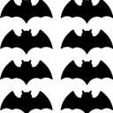 Geyee 100 Pcs Bat Cutouts - Realistic Black Bat Paper Cutout for Halloween Craft Projects & Party Supplies
