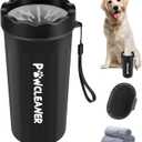 Dog Paw Cleaner, Washer, Muddy Pet Foot Cleaner for Small Medium Large Breed Dogs/Cats (with 3 absorbent towel) (Black, Large)