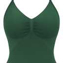 YEOREO SoftHue Impact Longline Strappy Top Women's Halter Workout Tank Tops Backless Gym Longline with Adjustable Strap (Gray, S)