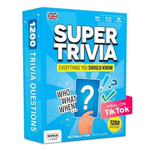 Super Trivia Game for Adults with 1200 Questions - Fun Easter Board Game for Adults - Family Road Trip Travel Game for the Pursuit of Trivial Knowledge