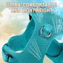 Dog Harness Step in Dog Vest Harness, Reflective Adjustable Puppy No Pull Harness Breathable Soft for Small Dogs Cats, Ocean Blue, S