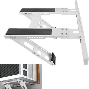 No-Drill Window AC Bracket, Adjustable Support for Single/Double Hung Windows, Heavy Duty Epoxy-Coated Steel Holds 300lbs, Easy Installation