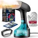 Steamer for Clothes - 1900W Strong Penetrating Steam & Fast Wrinkle Remover Portable Handheld Garment Steamer 3 Steam Settings, Fabric Brush & 300ml Big Capacity, Clothes Steamer Iron for Home Travel (Black)