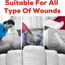 HEALQU Kerlix Type Gauze Bandage Rolls - 4 in x 4.1 Yds, 6 Ply - 24 Single Sterile Pocuhes - Extra Absorbency, Latex Free, Hospital Grade Cotton Krinkle Fluff Bandage Wrap - Wound Care & First Aid