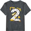 IOUHI Birthday Shirt Boy Construction Excavator Truck Short Sleeve T Shirt Tees Digger Themed Party