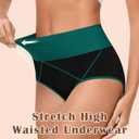 High Waisted Underwear Womens Cotton Soft Breathable Briefs Ladies Panties Multipack (Regular & Plus Size) (M)