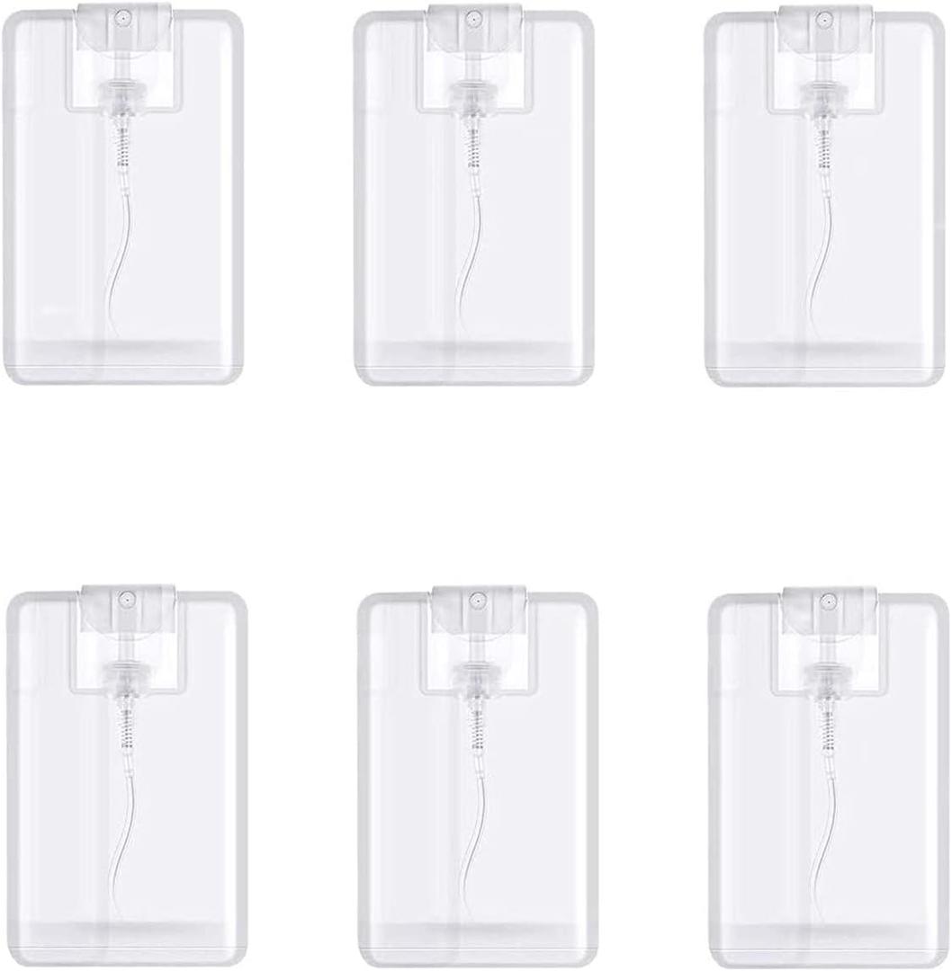 20 Packs 20ml Clear Plastic Perfume Spray Bottle Containers Refillable Perfume Spray Bottles Card Type Fine Mist Empty Container Moisturizing Water Box Makeup Sprayer for Skincare Water