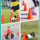 GHB Soccer Cones 7" 9" of 12 24 Pack Disc Soccer Sport Cones Training Field Marker Agility Cones for Basketball, Coaching, Practice Equipment Includes Drills Guide