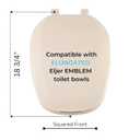 Centoco Eljer Emblem Elongated Toilet Seat with Square Front, Closed Front with Cover, Residential, Plastic, Made in the USA, EMB601-306, Natural
