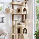 Globlazer Tall Cat Tree for Indoor Large Cats, 75 inch, F75C, Beige