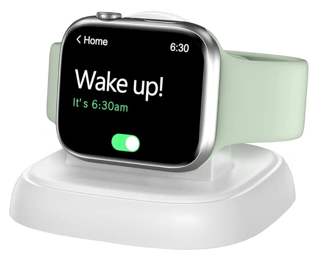 NEWDERY Charger Stand for Apple Watch, Portable Watch Charger for iWatch with USB C Cable,Fast Charging,Wireless Charging Station for iWatch Series 10/9/8/7/6/Ultra/5/3/2/SE, White