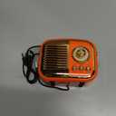 Retro Bluetooth Speaker, Vintage Wireless Speaker,Portable Mini Radio Old Fashion Style for Room Decor Kitchen Desk Bedroom Office,Supports TWS Pairing for iPhone,Android Devices (Orange)