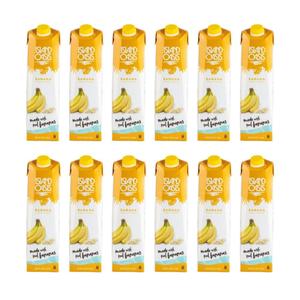 Island Oasis Banana Fruit Puree Beverage Mix, 33.9 Fluid Ounce (Pack of 12) BB: 03/15/2026