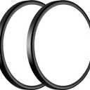 Two Pack 3200lm LED Flush Mount Ceiling Light, Super Slim 12 inch Ceiling Light, 5000K LED Lights for Bedroom, Living Room, Dining Room,Garage,Office (Black)