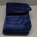 Grandaily Memory Foam Bath Mat Rug 59x20, Ultra Soft, Non-Slip and Absorbent Bathroom Rugs, Machine Wash Dry, Comfortable Bath Carpet for Bathroom Floor, Tub and Shower, Navy Blue