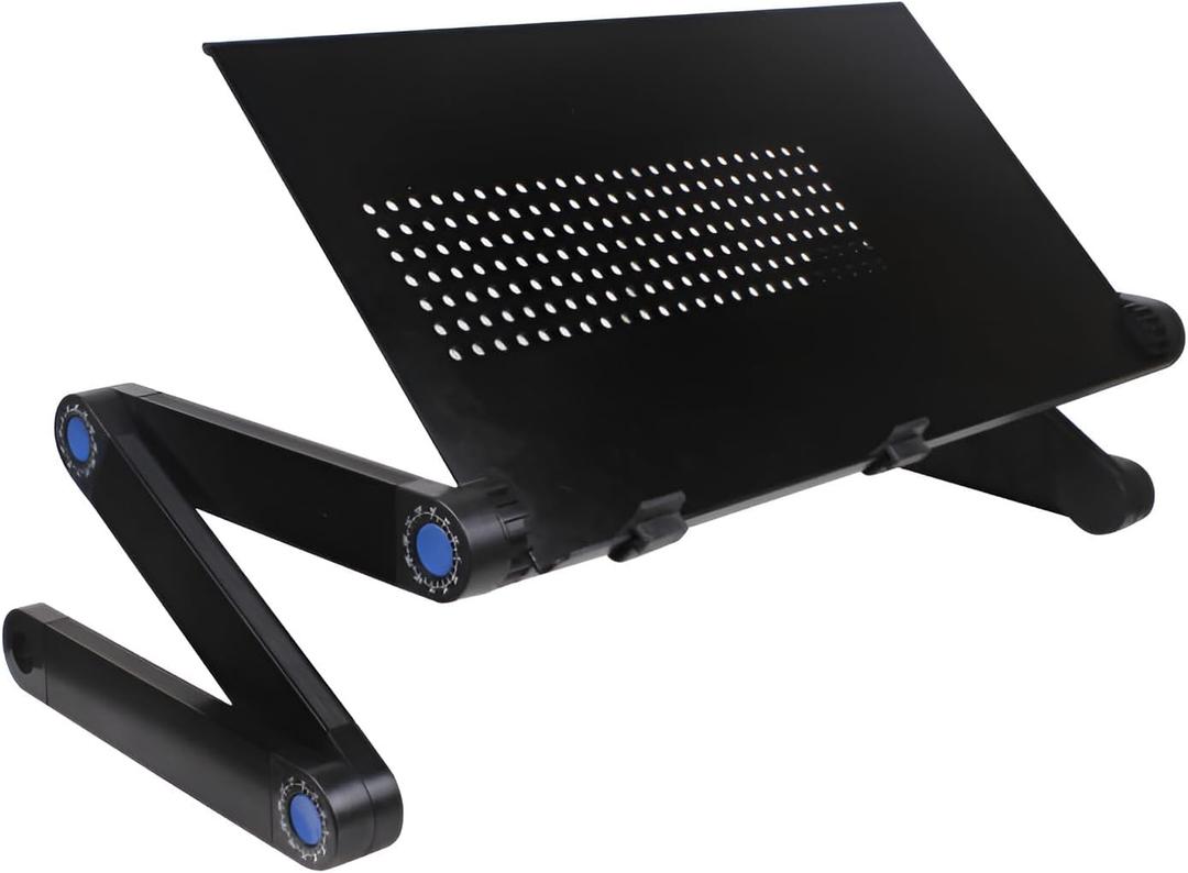 Adjustable Laptop Computer Lap Desk Portable Multifunctional Cooling Ergonomic Vented Table TV Bed Tray Stand Mount Holder (420 * 260mm, Black)