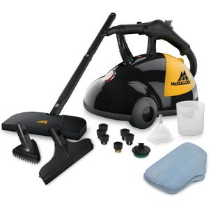 McCulloch MC1275 Heavy-Duty Steam Cleaner, 45 Minute Runtime, 18 Accessories: Mop Head, Brushes, & More - Built for Home, Tile, Grout, Carpet, Furniture, & Personal Car Detailing