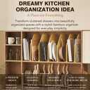 4 Pack Wood Tray Dividers for Cabinet, Cookie Sheet Organizer for Cabinets