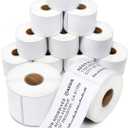 Aegis Adhesives - 2 1/4" X 4" Direct Thermal Labels (12 Rolls, 350 Labels/Roll) for Shipping and Postage - Perforated, Compatible with Rollo, Zebra, and Other Desktop Label Printers