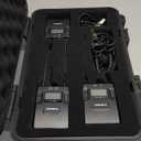 Dual Wireless Lavalier Microphone System,Comica CVM-WM300A UHF 96 Channel Professional Lapel Lav Microphone for DSLR Canon Nikon Sony Camera XLR Camcorder Youtube Interview TV Video Recording(2TX+1RX) (black)