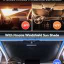 Nmoiss Ice Silk Air-Cooled Car Windshield Sun Shade, [Enjoy Superior Coolness & Comfort] 84.2% Heat Insulation UPF>50 UV Block, Interior Protection, Universal Fit for Car SUV Truck, Large 64" x 34"