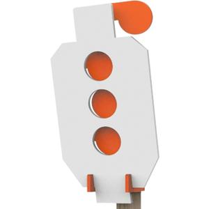 AR500 Steel Bullseye Target, 3/8" Thick Steel Targets for Shooting 12"x20" and Four 4" Paddle Targets - Brings You More Fun - for All Shooters, Outdoor & Range Training