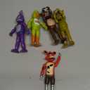 LASAMA Action Figures Set, 5 Pcs Game Figures Toys with Light, Movable Toys Dolls with Light, Collectible Gifts and Cake Toppers