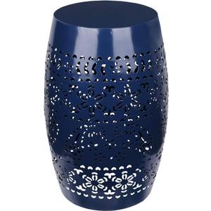 MUMTOP Outdoor Side Table,Cutout Metal Patio Side Table End Table Anti-Rust, 12.25"D x 12.25"W x 18"H