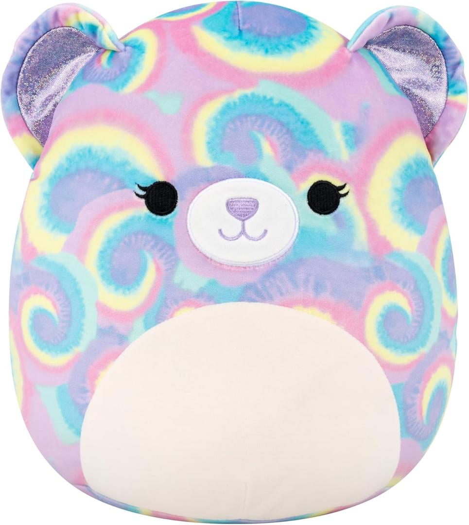 Squishmallows Original 12in Jonessa The Purple Psychedelic Tie-Dye Bear  Official Jazwares Plush (Medium-Sized)