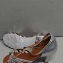 iCKER Womens Latin Dance Shoes Heeled Ballroom Salsa Tango Party Sequin Dance Shoes (7, Silver-leather)